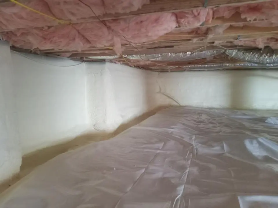 Crawl space encapsulation with closed-cell spray foam for Attic Insulation in Wyoming